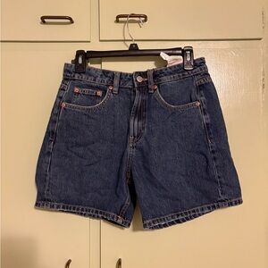 Zara Women's Dark Blue Jean Shorts